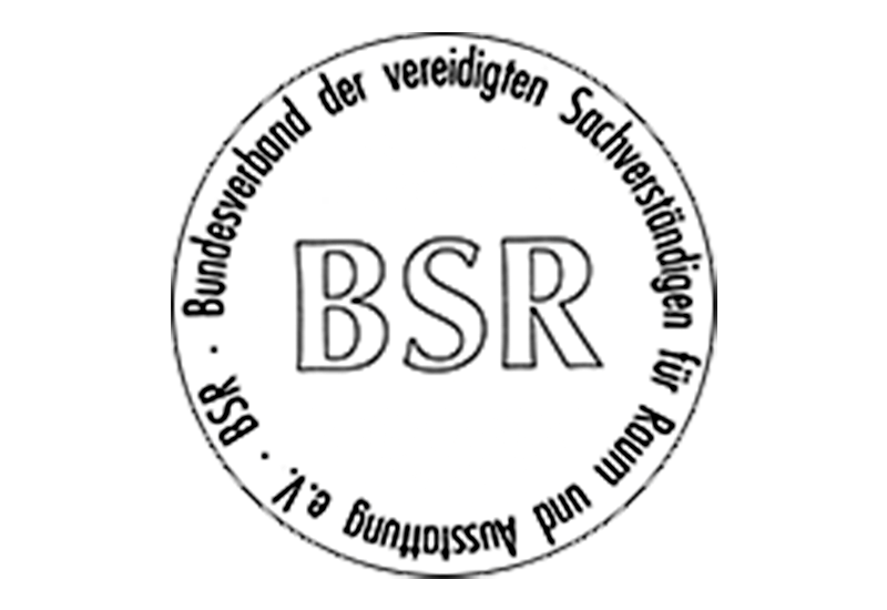 Logo des Bundesverband der vereidigten Sachverständigen für Raum und Ausstattung (BSR)