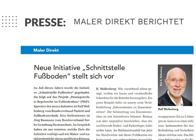Presseinterview im Maler Direkt Magazin