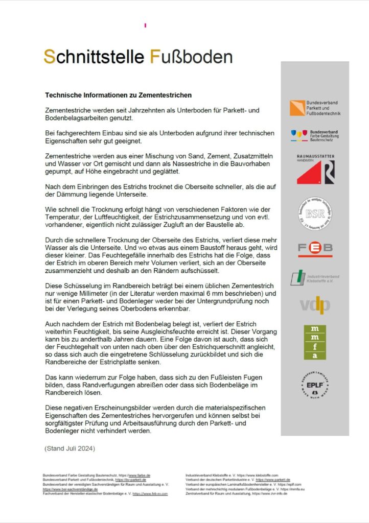 Technische Informationen zu Zementestrichen_2024